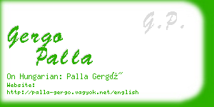 gergo palla business card